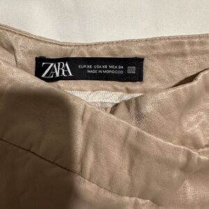 Zara Beige Satin Top
